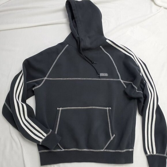 Men's Adidas 3 Stripe Hoodie. Small - Picture 1 of 4